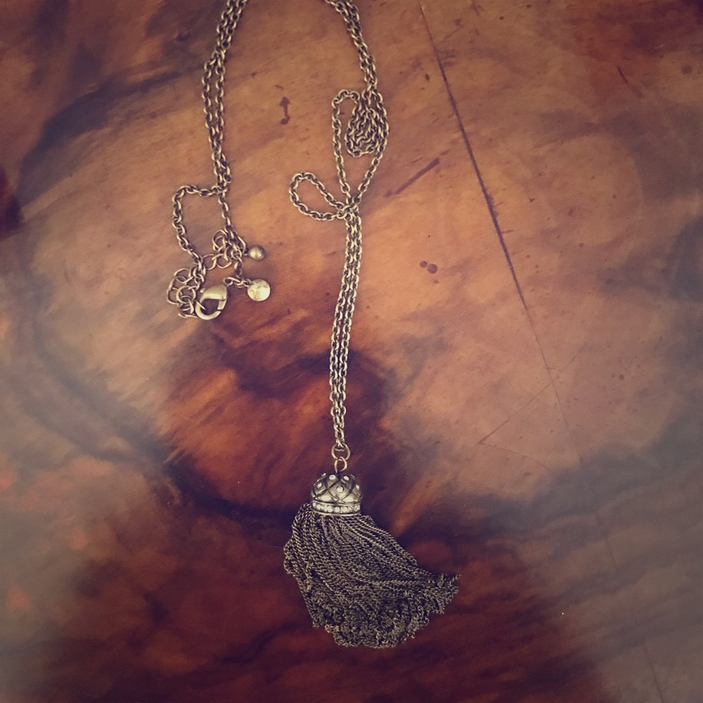 J Crew Long Tassel Necklace